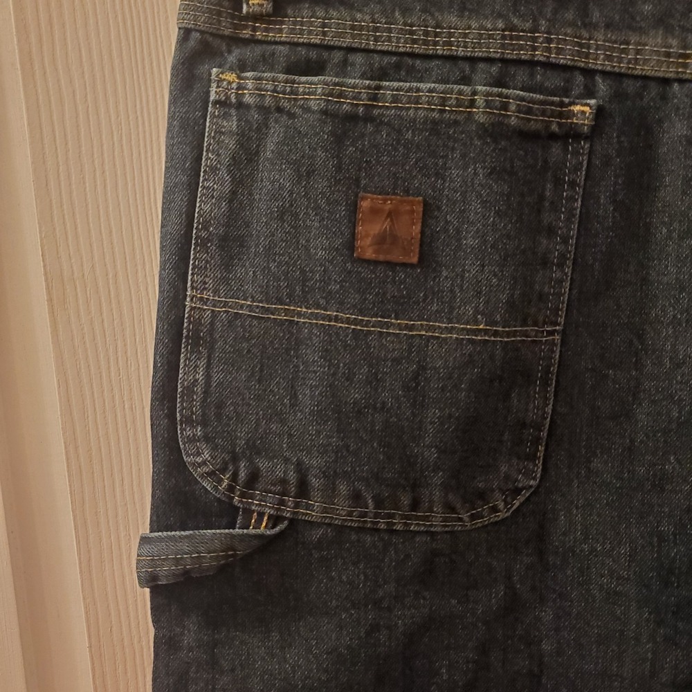 Wrangler Rugged Wear Denim Shorts Mens 50 Blue Flat Front‎ Cotton Carpenter - Picture 7 of 13